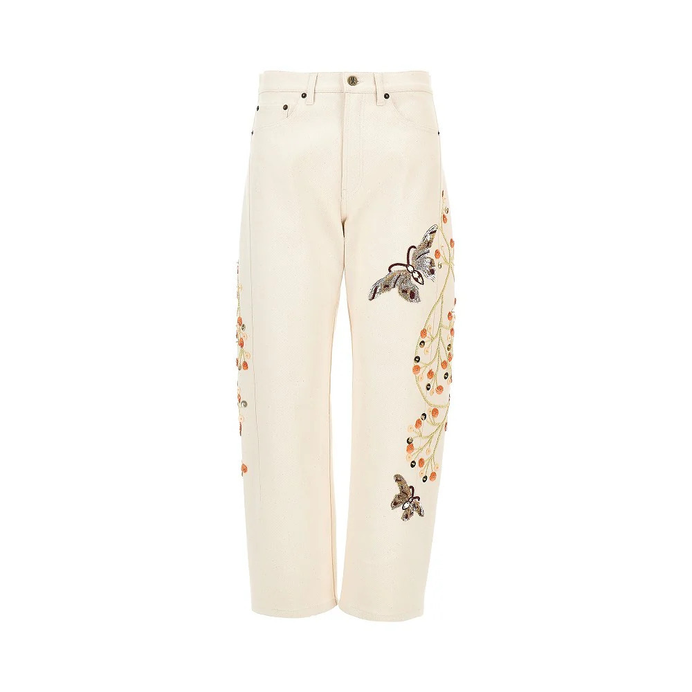 La Double J Embroidered Barrel Jeans